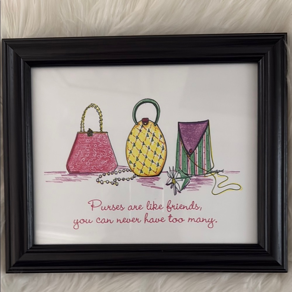 Framed Prints with Colorful Purses